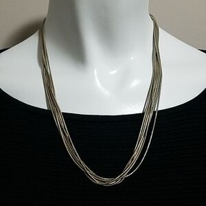 Vintage Silver Tone Multi-strand Necklace